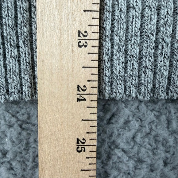 Vintage Gelifan France Sweater Mens S Gray V Neck Long Sleeve Knit Geometric - Picture 6 of 7